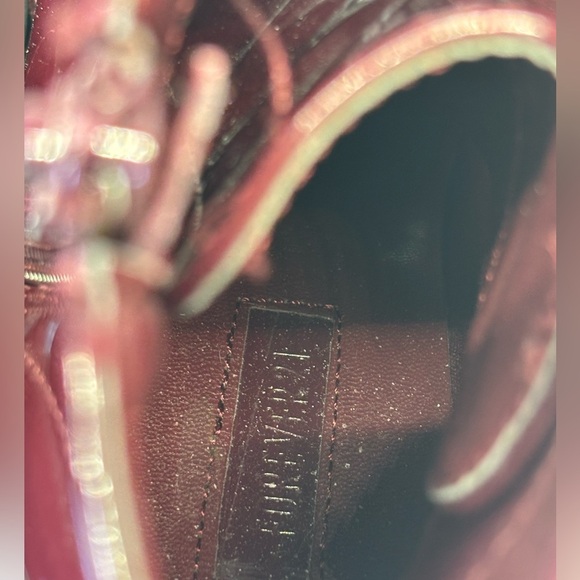 Forever 21 Faux Patent Leather Lace-Up Booties Burgundy Size 6 - Picture 7 of 8